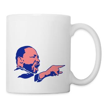 martin luther king visage leader politiq - Mug blanc - blanc - Droite