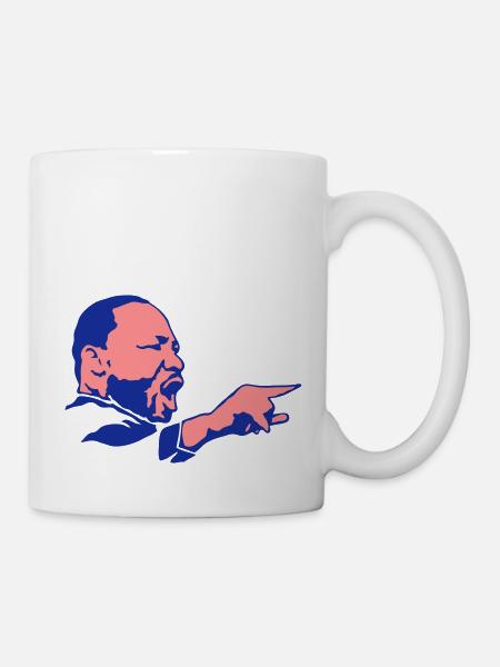 martin luther king visage leader politiq - Mug blanc - blanc