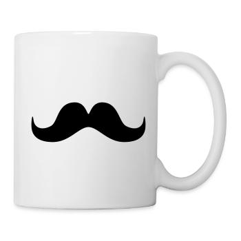moustache - Mug blanc - blanc - Droite
