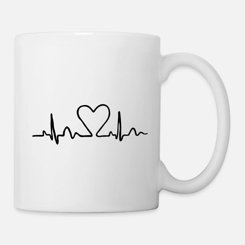 Courbe en forme de coeur - Mug blanc - blanc