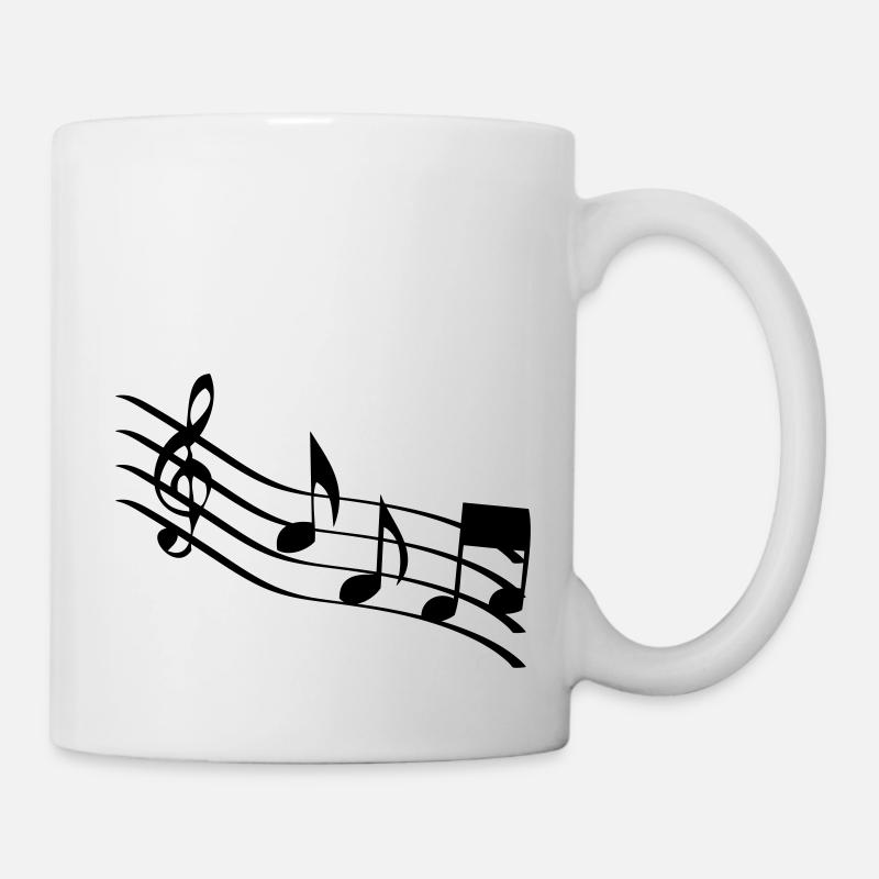 notes de musique - Mug blanc - blanc