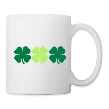 3 4 leaf clovers - Tasse - Weiß - Rechts