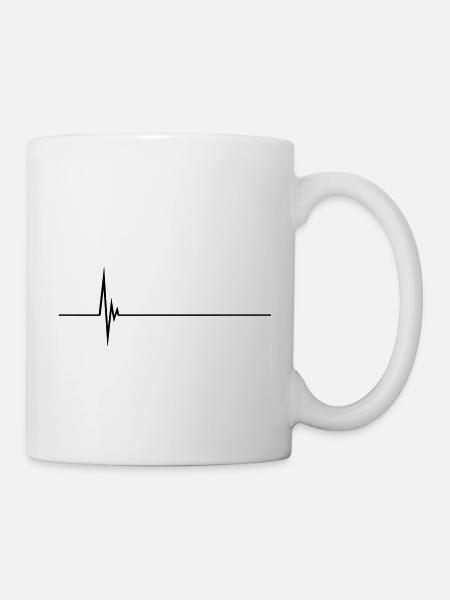 Pulse Heartbeat - Tasse - Weiß