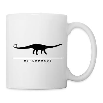 Urzeitriesen: Diplodocus - Mug blanc - blanc - Droite