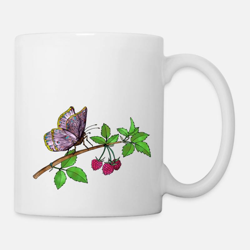 Schmetterling - Tasse - Weiß