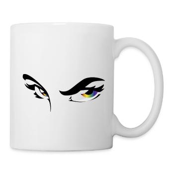 Rainbow 34w - Augen - Gesicht - face - Tasse - Weiß - Rechts