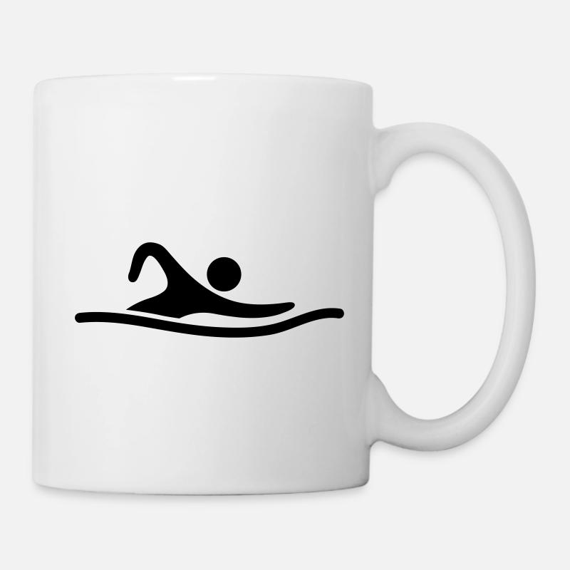swimming_f1_ - Mug blanc - blanc