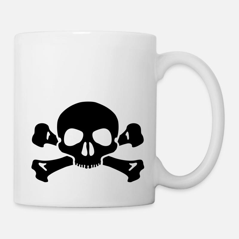 Skull and crossbones - Mug - white