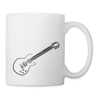 E-Gitarre - Tasse - Weiß - Rechts