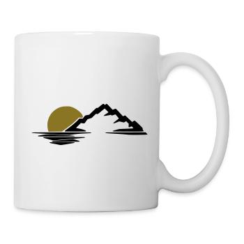 Berge Sonne Insel - Tasse - Weiß - Rechts