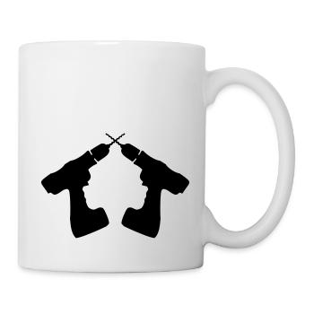 Cordless Drill Logo - Tasse - Weiß - Rechts