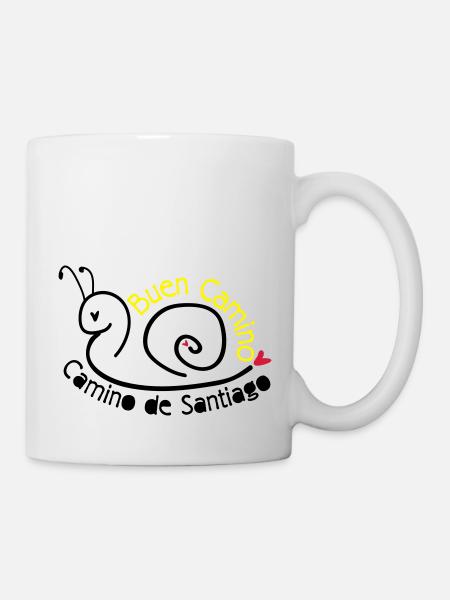 Camino de Santiago Schnecke - Tasse - Weiß