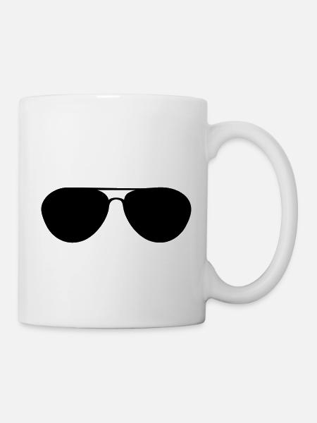 lunettes de soleil - Mug blanc - blanc
