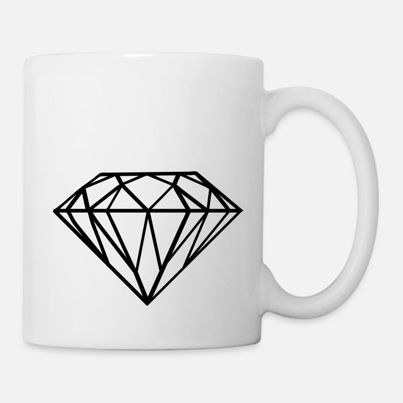diamant - Tasse - Weiß