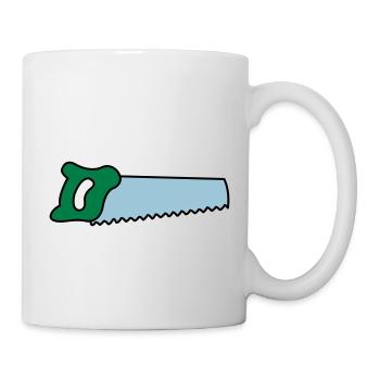 säge - Tasse - Weiß - Rechts