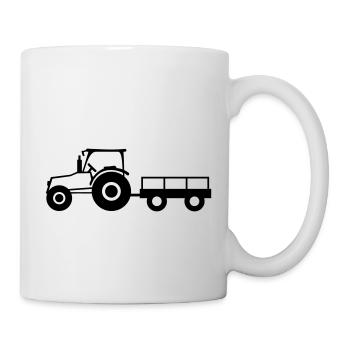 Tractor With Trailer - Mug blanc - blanc - Droite