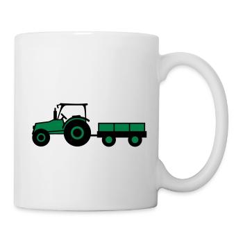 Tractor With Trailer - Mug blanc - blanc - Droite