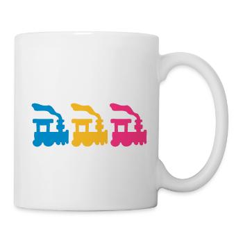 Trains - Mug blanc - blanc - Droite