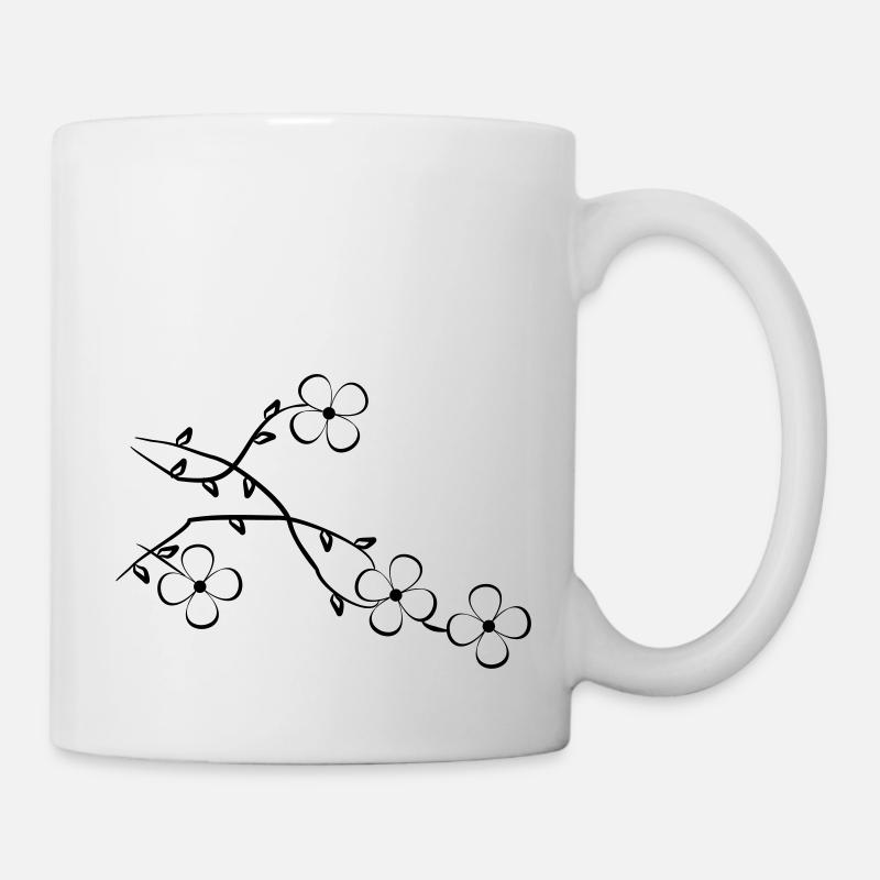 Blumen - Tasse - Weiß