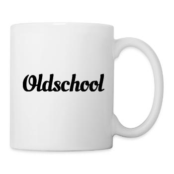 Lettrage vintage rétro Oldschool - Mug blanc - blanc - Droite