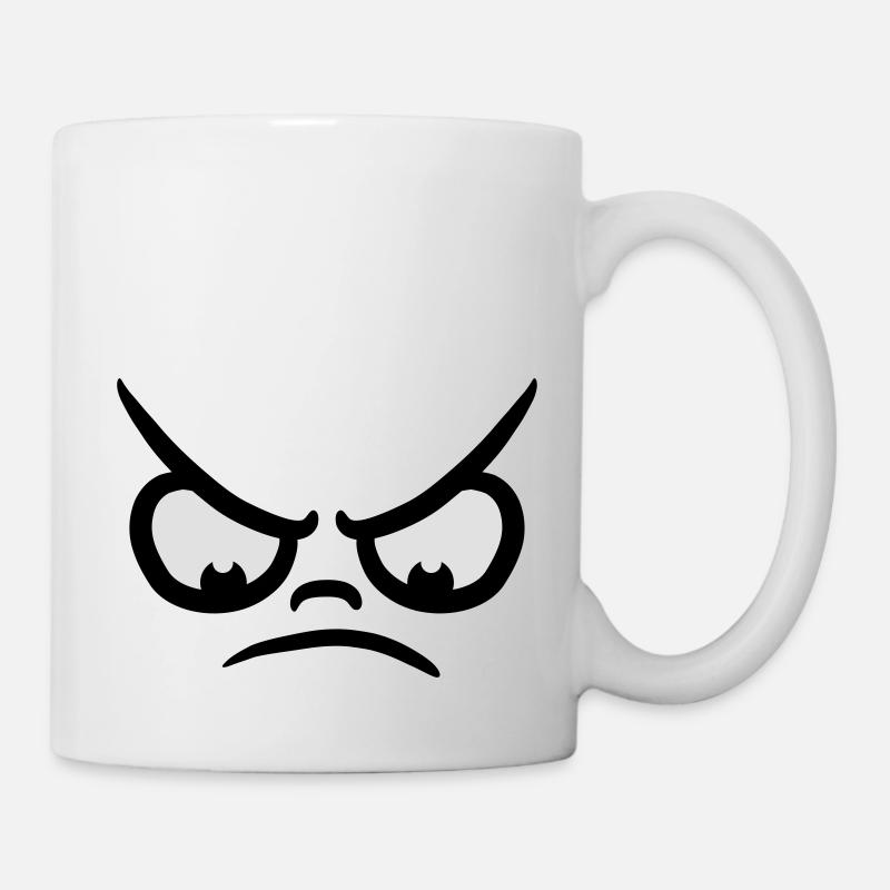 Angry Comic Face - Tasse - Weiß
