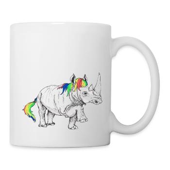 Rhino licorne - Mug blanc - blanc - Droite