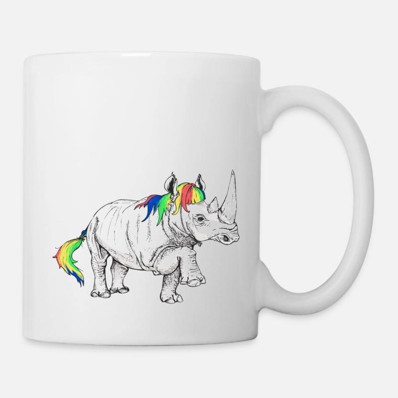 Nashorn Einhorn - Tasse - Weiß