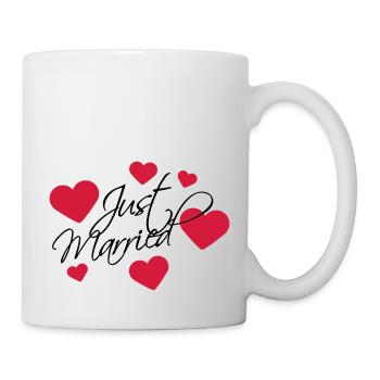Just Married Logo - Mug blanc - blanc - Droite