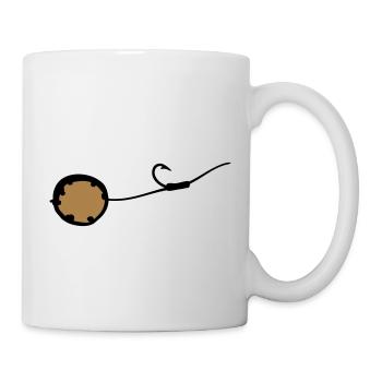 (haken_mit_boilie_2c) - Tasse - Weiß - Rechts