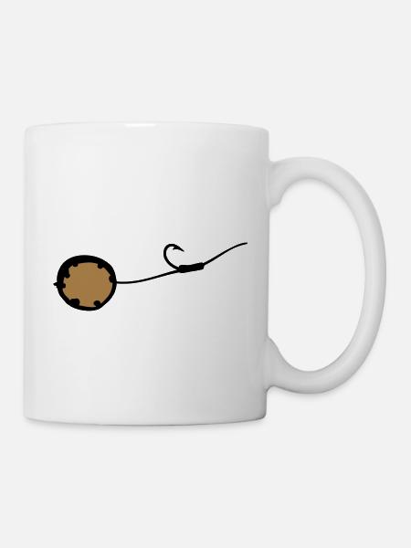 (haken_mit_boilie_2c) - Tasse - Weiß