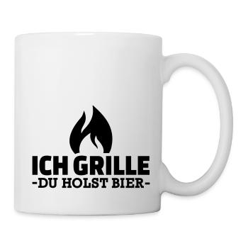 Ich grille du holst Bier - Tasse - Weiß - Rechts