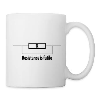 resistance is futile - Tasse - Weiß - Rechts
