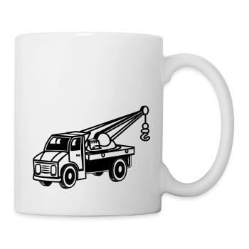 Voiture jouet camion grue sur camion grue camion v - Mug blanc - blanc - Droite
