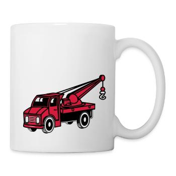 Voiture jouet camion grue sur camion grue camion v - Mug blanc - blanc - Droite