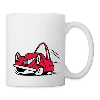 Auto Wagen Fahrzeug witzig lustig - Tasse - Weiß - Rechts