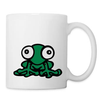 lustiger Frosch der Karikatur nettes kawaii Spaßco - Tasse - Weiß - Rechts