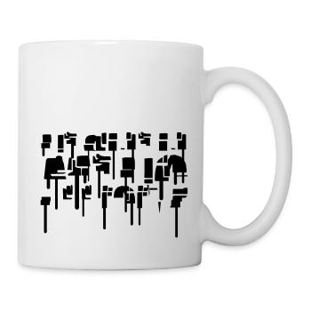 Graffiti abstrait - Mug blanc - blanc - Droite