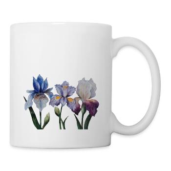 Iris Blumen - Tasse - Weiß - Rechts