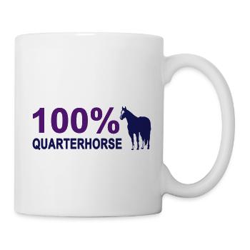 100% Quarterhorse - Tasse - Weiß - Rechts