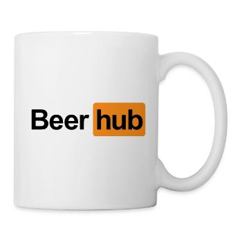 Bier Beer Beerhub Spaß - schwarz - Tasse - Weiß - Rechts
