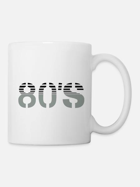 80s Logo - Tasse - Weiß