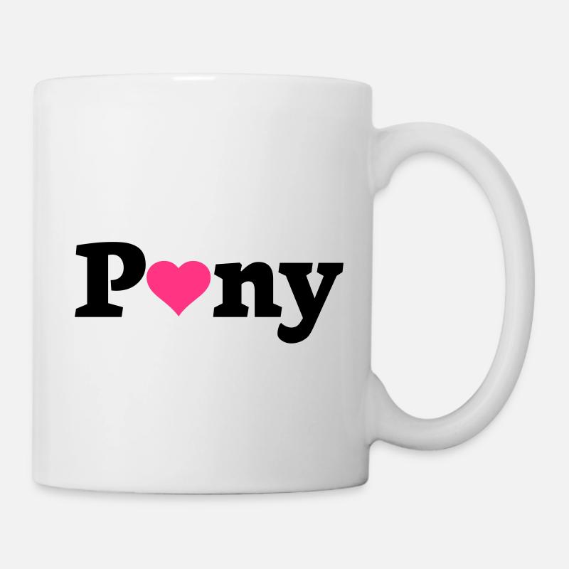 coeur de poney - Mug blanc - blanc