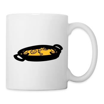 paella gericht spanische kulinarische spezialität - Tasse - Weiß - Rechts