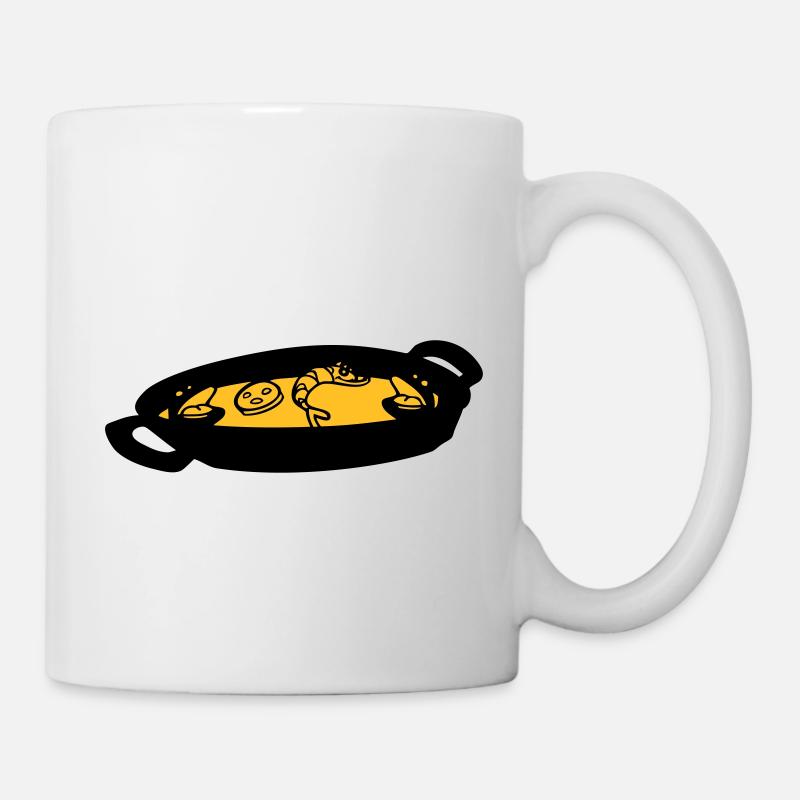 paella plat spécialité culinaire espagnole espagne - Mug blanc - blanc