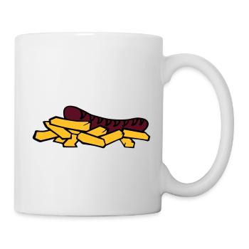 currywurst frite saucisse - Mug blanc - blanc - Droite