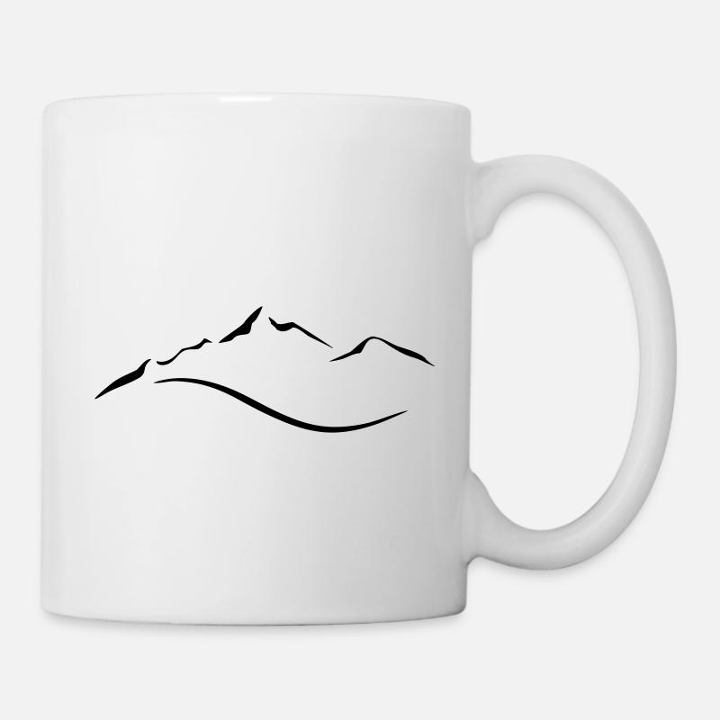 berge4 - Tasse - Weiß