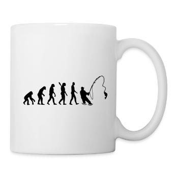 evolution Fliegenfischen - Tasse - Weiß - Rechts