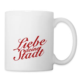 Liebe deine Stadt (Kölner Veedel) - Tasse - Weiß - Rechts