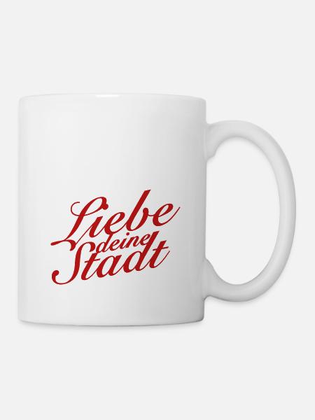 Liebe deine Stadt (Kölner Veedel) - Tasse - Weiß