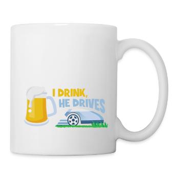 Bier und Märoboter - ein Traum - Tasse - Weiß - Rechts